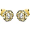 Ohrstecker aus 750 Gelbgold 58 Diamanten Fanatsy-Schliff 0,4ct TW-SI Ø7,8mm