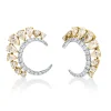 Ohrstecker aus 750 Gold gelb 64 Diamanten 3,21ct 21,3x22,3mm