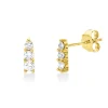 Ohrstecker aus 750 Gold Gelbgold 6 Brillanten 0,3ct TW-SI 8,4x2,6mm