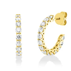Ohrstecker aus 750 Gold Gelbgold 28 Brillanten 2,5ct TW-SI 20,1x21mm
