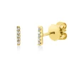 Ohrstecker aus 750 Gold Gelbgold 10 Brillanten 0,03ct TW-SI 5,7x1mm