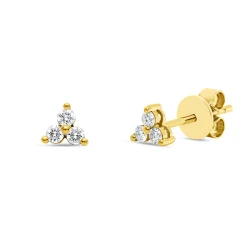 Ohrstecker aus 750 Gold Gelbgold 6 Brillanten 0,21ct TW-SI 4,8x5,3mm
