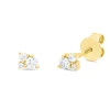 Ohrstecker aus 750 Gold Gelbgold 6 Brillanten 0,15ct W-SI 3,1x4,1mm