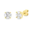 Ohrstecker aus 750 Gold Gelbgold 10 Diamanten 0,56ct TW-SI Ø6,2mm