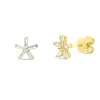 Ohrstecker aus 750 Gold Gelbgold 12 Diamanten 0,33ct TW-SI 8x8,4mm