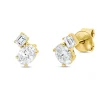 Ohrstecker aus 750 Gold Gelbgold 4 Diamanten 0,66ct TW-SI 7,4x5,1mm