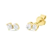 Ohrstecker aus 750 Gold Gelbgold 4 Diamanten 0,42ct TW-SI 5x5,6mm