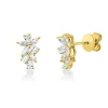 Ohrstecker aus 750 Gold Gelbgold 16 Diamanten 0,66ct TW-SI 10,8x7,4mm