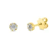 Ohrstecker aus 750 Gold Gelbgold 14 Diamanten 0,21ct TW-SI 4,4x4,4mm