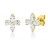 Ohrstecker aus 750 Gold Gelbgold 8 Diamanten 0,8ct TW-SI 10,2x8,2mm