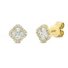 Ohrstecker aus 750 Gold Gelbgold 50 Diamanten 0,56ct 8,2x8,2mm