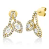 Ohrstecker aus 750 Gold Gelbgold 76 Diamanten 0,87ct 16,8x12mm