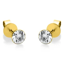 Ohrstecker aus 585 Gold Gelbgold mit 2 Diamanten Brillanten 1,00 Ct. Zarge