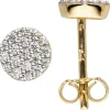 Ohrstecker aus 333 Gold Gelbgold mit 38 Zirkonia Ohrringe Ohrschmuck Damen
