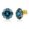 Ohrstecker aus 750 Gold Gelbgold 18 Tansanite 11,7ct blau 14,8x14,6mm