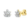 Ohrstecker aus 750 Gold gelb/weiß 42 Diamanten 0,74ct TW-SI 8,9x9,5mm