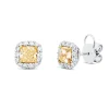 Ohrstecker aus 750 Gold gelb/weiß 30 Diamanten 2,47ct 8,5x8,6mm