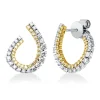 Ohrstecker aus 750 Gold gelb/weiß 88 Diamanten 0,85ct 16,6x12,8mm