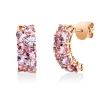 Ohrstecker aus 750 Gold Rotgold 18 Amethyste 4,2ct pink 18x69mm