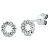 Ohrstecker aus 750 Gold Weißgold 22 Brillanten 0,15ct TW-SI Ø6,2mm
