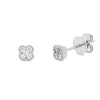 Ohrstecker aus 750 Gold Weißgold 10 Brillanten 0,15ct TW-SI 4,4x4,4mm