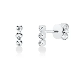 Ohrstecker aus 750 Gold Weißgold 6 Brillanten 0,74ct TW-SI 7,4x2,3mm Zarge