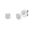 Ohrstecker aus 750 Gold Weißgold 10 Brillanten 0,12ct W-SI 3,8x3,8mm