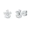 Ohrstecker aus 750 Gold Weißgold 12 Diamanten 0,75ct Ø7,7mm