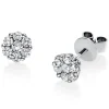 Ohrstecker aus 750 Gold Weißgold 14 Diamanten 0,53ct TW-SI B:6,1mm