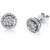 Ohrstecker aus 750 Gold Weißgold 52 Diamanten 0,82ct TW-SI Ø9,3mm