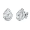 Ohrstecker aus 750 Gold Weißgold 54 Diamanten 1,7ct TW-SI 13,2x10mm
