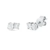 Ohrstecker aus 750 Gold Weißgold 4 Diamanten 0,42ct TW-SI 6x4,2mm