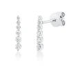 Ohrstecker aus 750 Gold Weißgold 12 Diamanten 0,2ct TW-SI 12,3x2,3mm