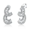 Ohrstecker aus 750 Gold Weißgold 165 Diamanten 2,14ct TW-SI 22x11,5mm
