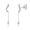 Ohrstecker aus 750 Gold Weißgold 14 Diamanten 0,2ct TW-SI 21,8x3,6mm