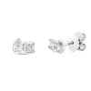 Ohrstecker aus 750 Gold Weißgold 4 Diamanten 0,56ct TW-SI 4,4x6,2mm