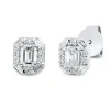 Ohrstecker aus 750 Gold Weißgold 22 Diamanten 0,63ct TW-SI 6,9x6mm