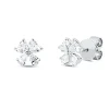 Ohrstecker aus 750 Gold Weißgold 8 Diamanten 0,78ct TW-VSI/SI 7,5x7,5mm