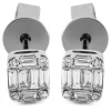 Ohrstecker aus 750 Gold Weißgold 20 Diamanten 0,28ct TW-VSI 5,3x4,6mm