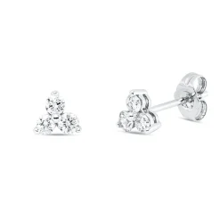 Ohrstecker aus 585 Gold Weißgold 6 Diamanten 0,39ct W-SI/PI 5,5x6mm