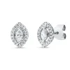 Ohrstecker aus 750 Gold Weißgold 38 Diamanten 0,28ct 8,3x5,9mm