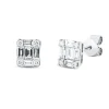 Ohrstecker aus 750 Gold Weißgold 18 Diamanten 0,45ct 6x5mm