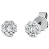 Ohrstecker aus 750 Gold Weißgold 20 Diamanten 0,26ct 5x5mm
