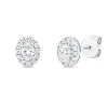 Ohrstecker aus 750 Gold Weißgold 26 Diamanten 0,43ct 6,6x5,6mm 4er-Krappe