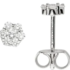 Ohrstecker aus 585 Gold Weißgold mit 14 Diamanten Brillanten 0,28 Ct