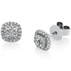 Ohrstecker aus 950 Platin 54 Diamanten 0,4ct TW-SI 8,9x8,9mm