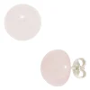 Ohrstecker aus Rosenquarz rosé 10mm 925 Silber Ohrschmuck Damen