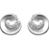 Ohrstecker aus 925 Silber mattiert mit 12 Zirkonia Ohrringe Ohrschmuck Damen