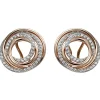 Ohrstecker aus 925 Silber rotgold vergoldet mit 92 Zirkonia Ohrringe Ohrschmuck