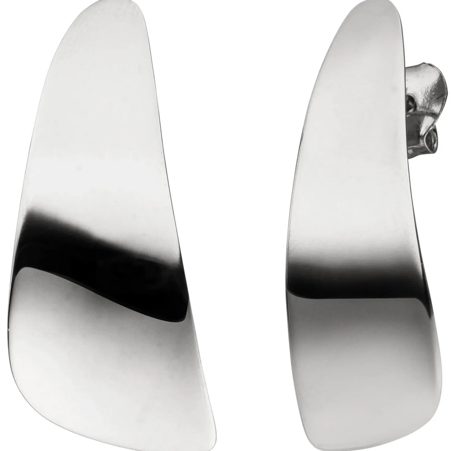 Ohrstecker aus 925 Silber 30,5x13,6mm glänzend schlicht Ohrschmuck Ohrringe